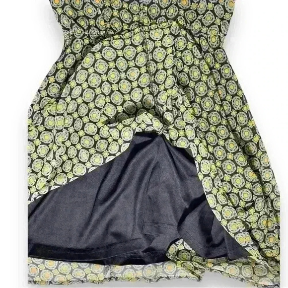 Womens Black and Yellow Moissanite Skater Sleeveless Dress Size Small by Bar III - Picture 8 of 8